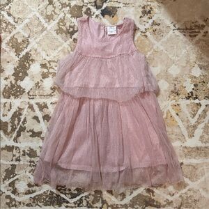 Zara Sparkle Pink Sleeveless girls Dress 3T 4T Tulle Dress Skirt Party